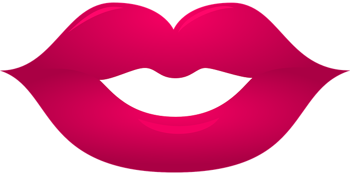 Vibrant Pink Lips Graphic PNG image