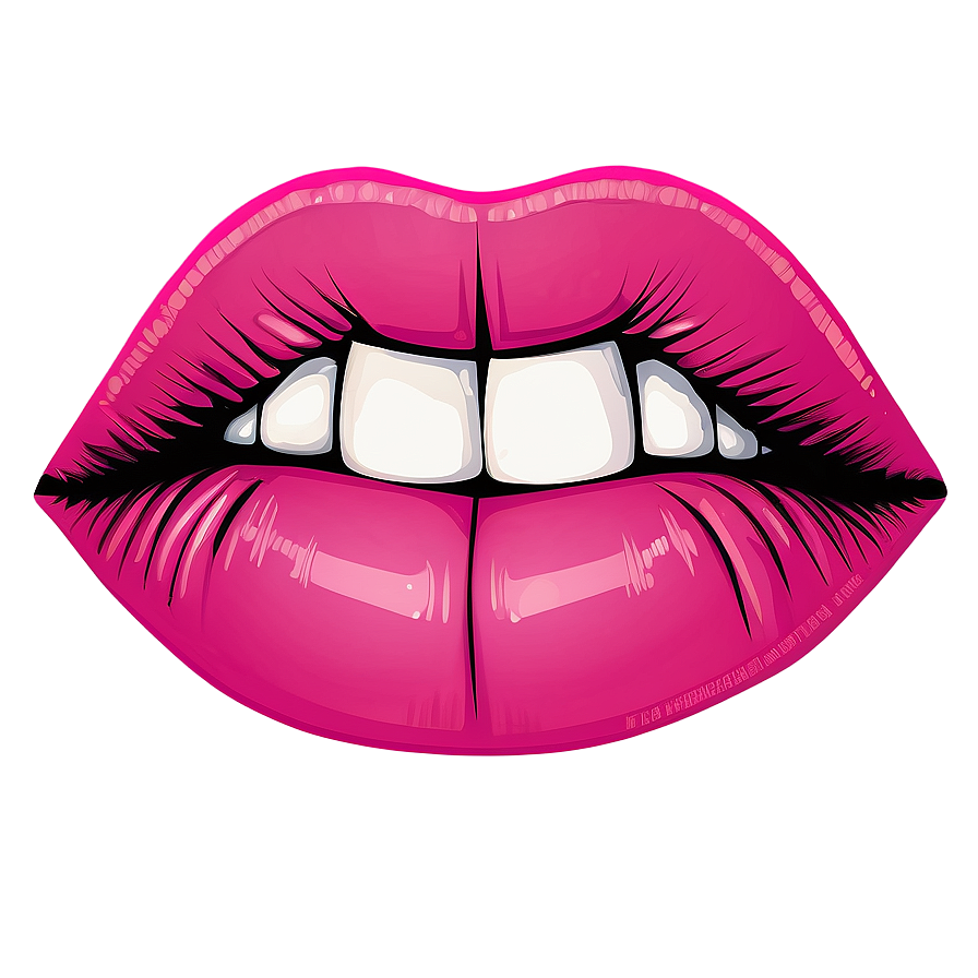 Vibrant Pink Lips Illustration Png 54 PNG image