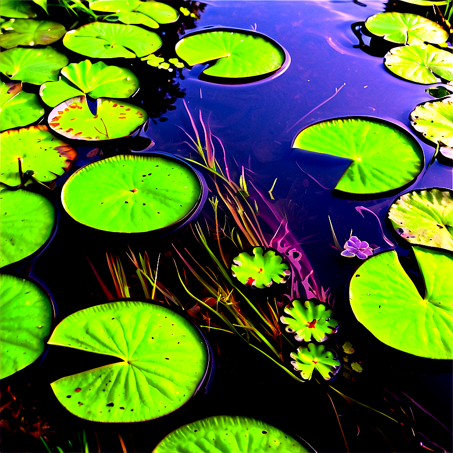 Vibrant Pond Vegetation Png 66 PNG image