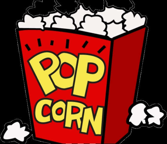 Vibrant Popcorn Box Clipart PNG image