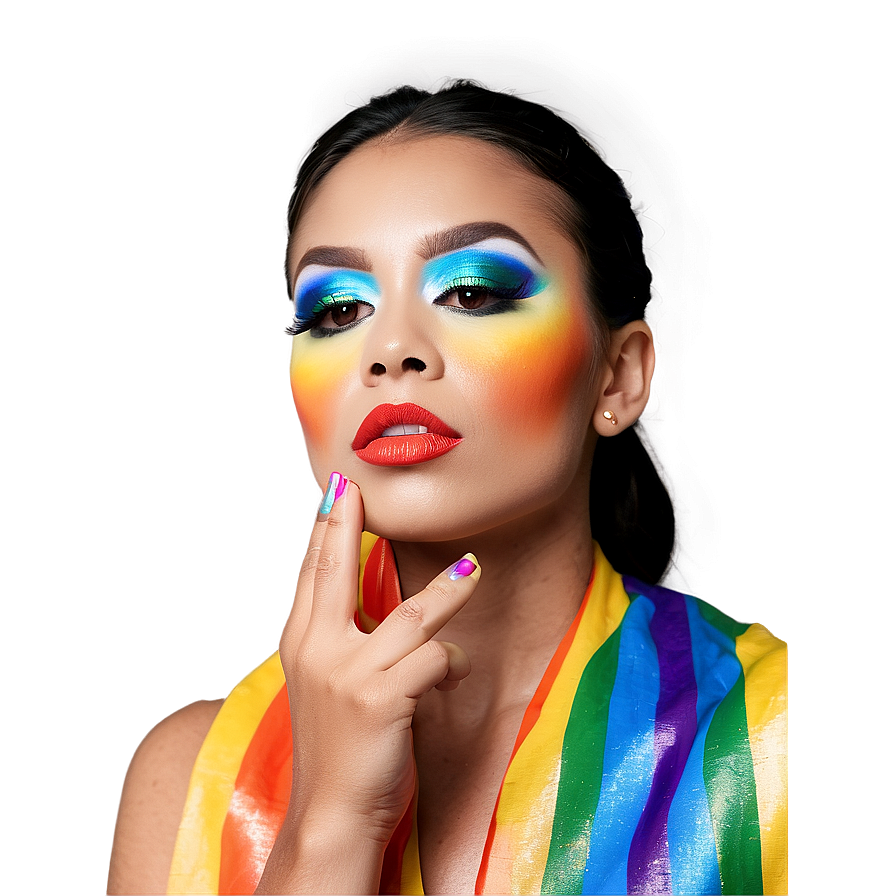 Vibrant Pride Makeup Png 05062024 PNG image