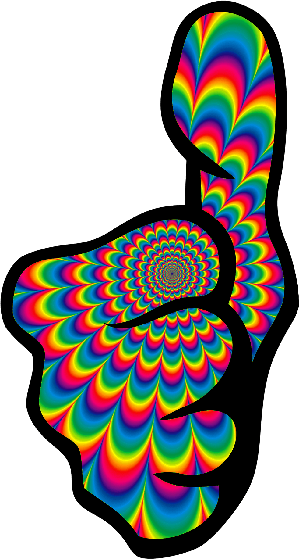 Vibrant Psychedelic Fractal Art PNG image