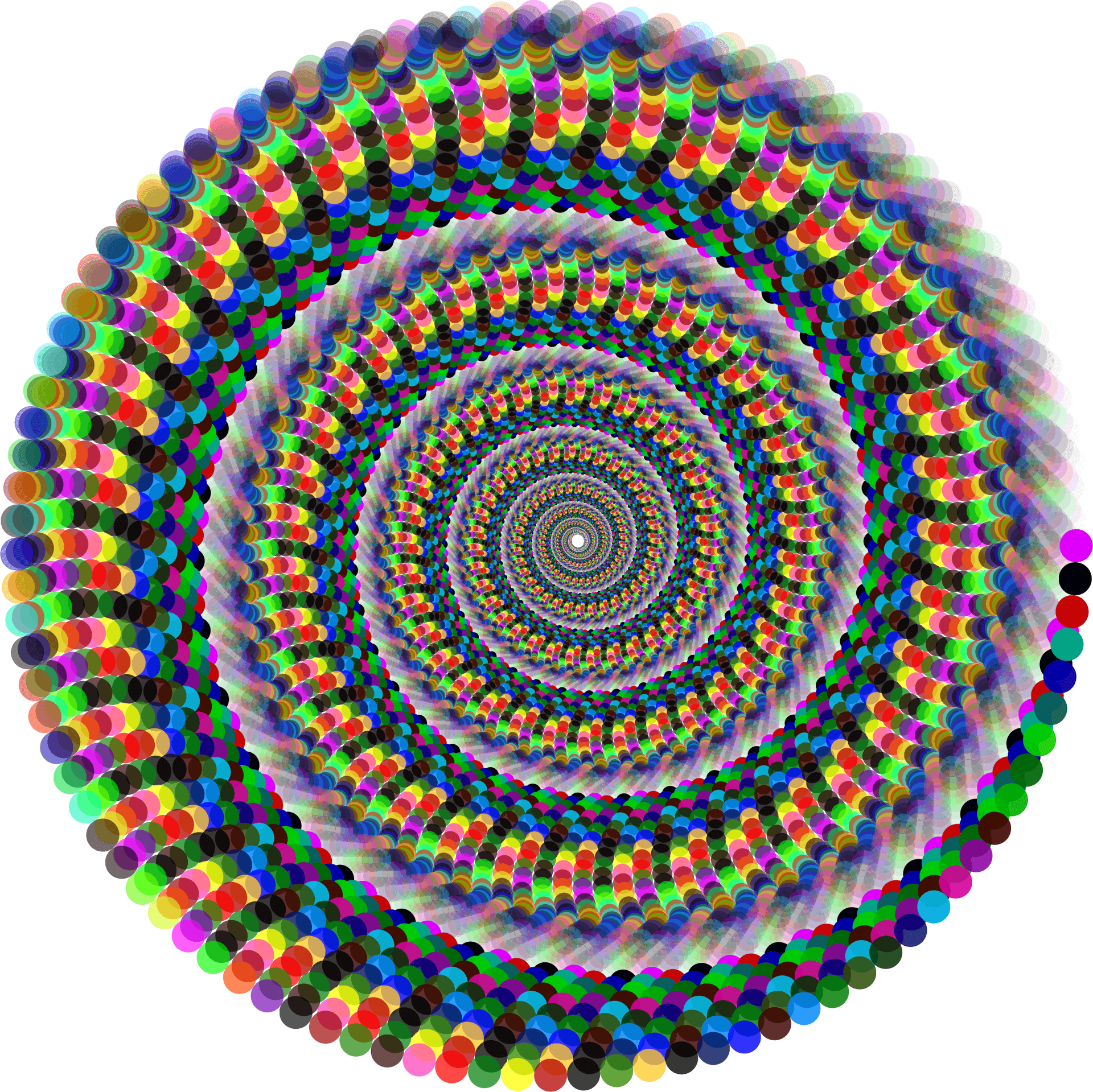 Vibrant Psychedelic Spiral Art PNG image