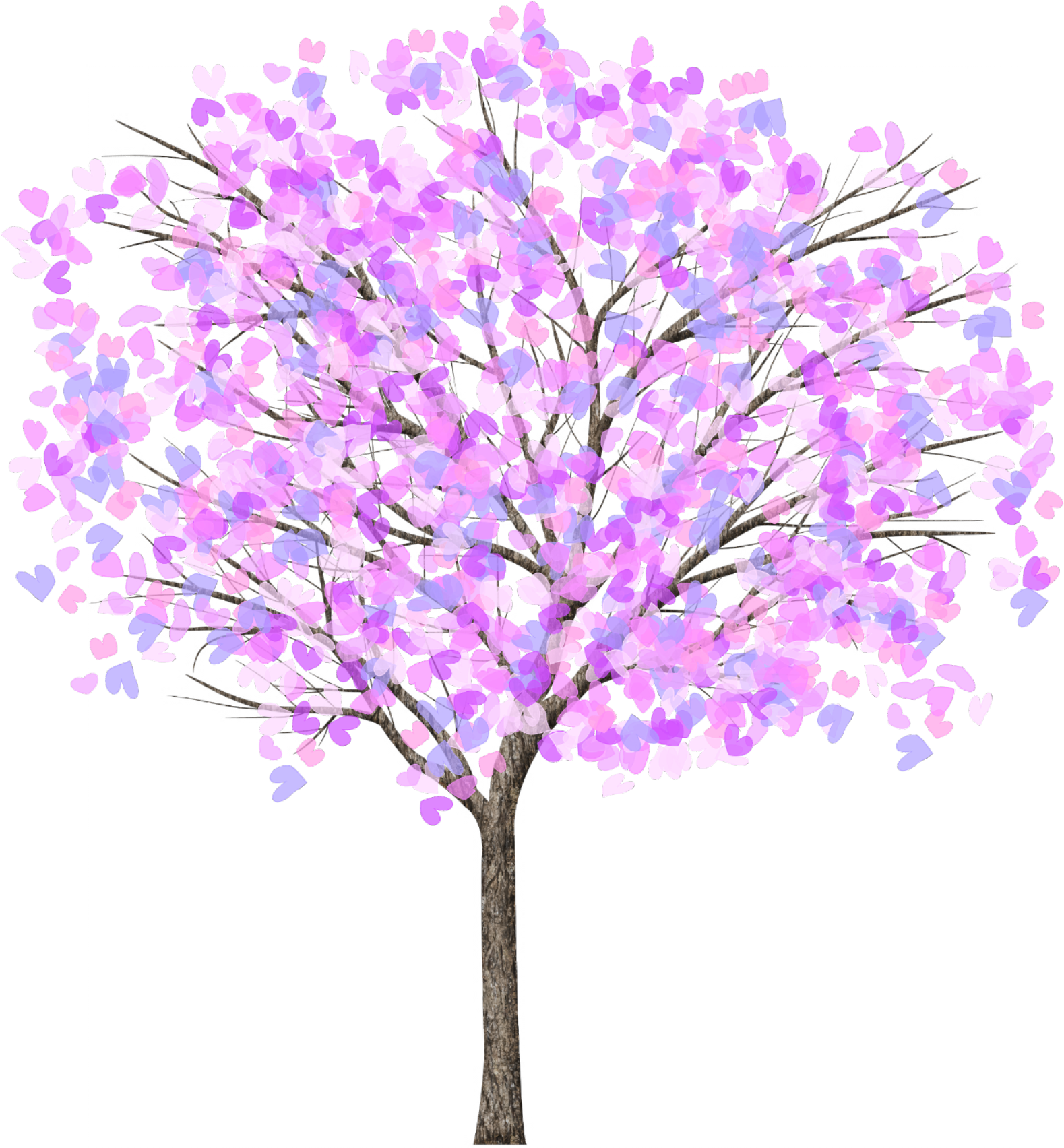 Vibrant Purple Blossom Tree PNG image