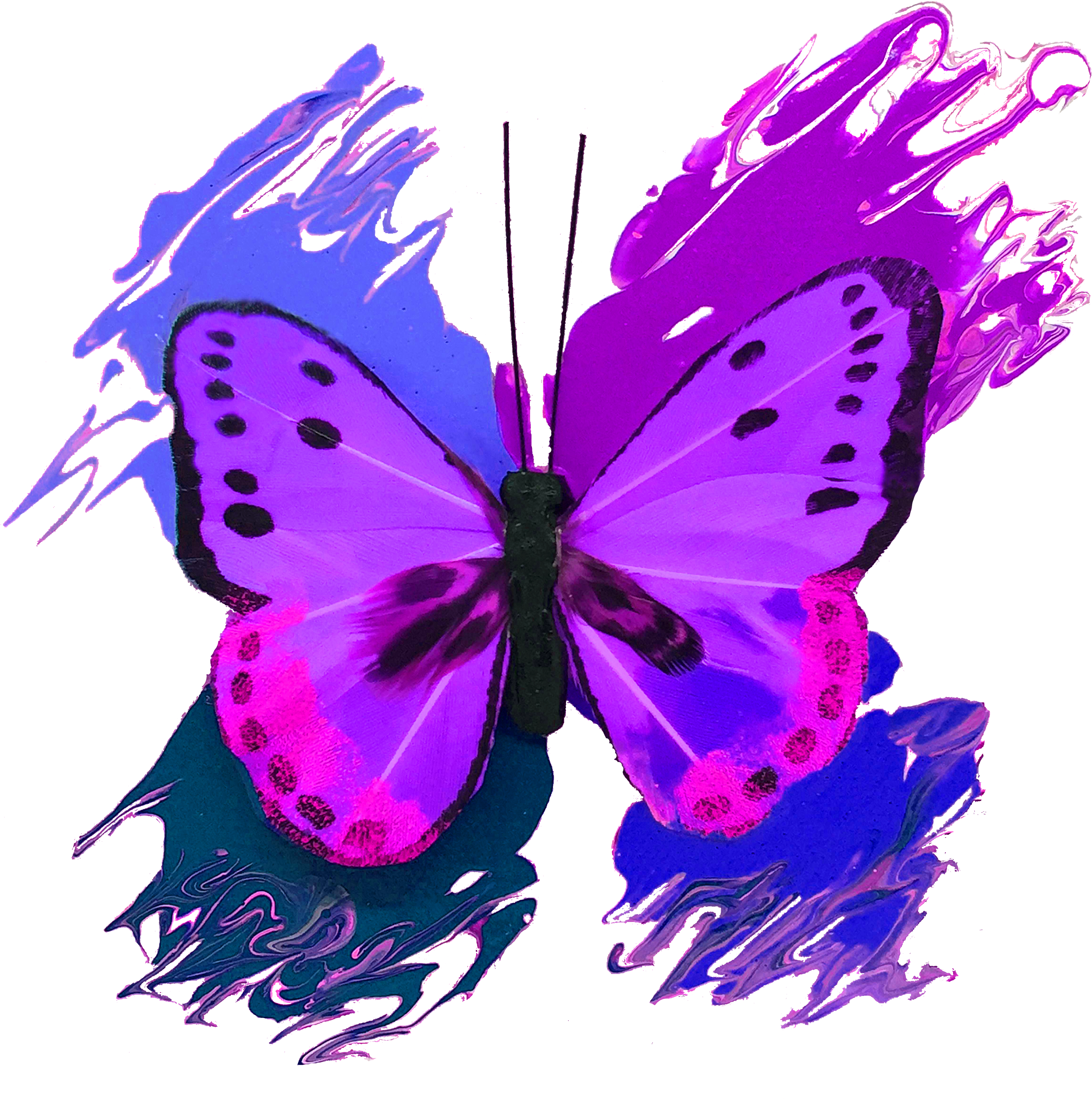Vibrant Purple Butterfly Art PNG image