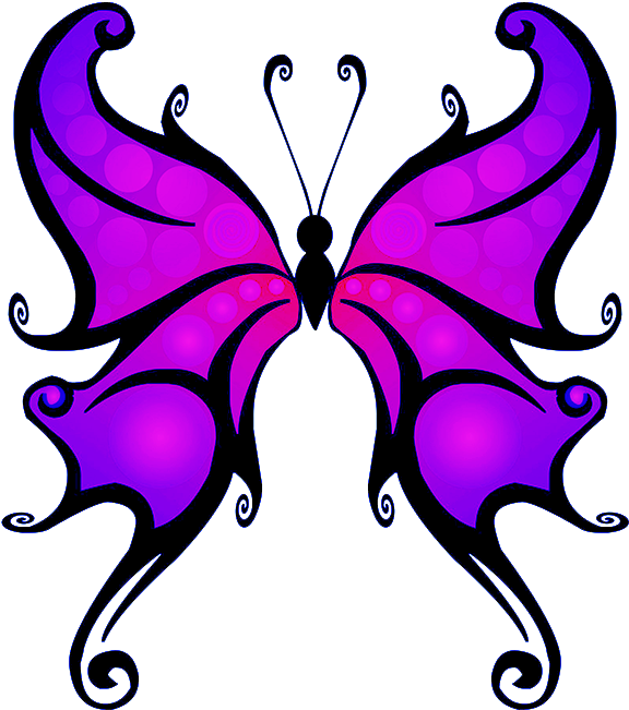 Vibrant Purple Butterfly Illustration PNG image