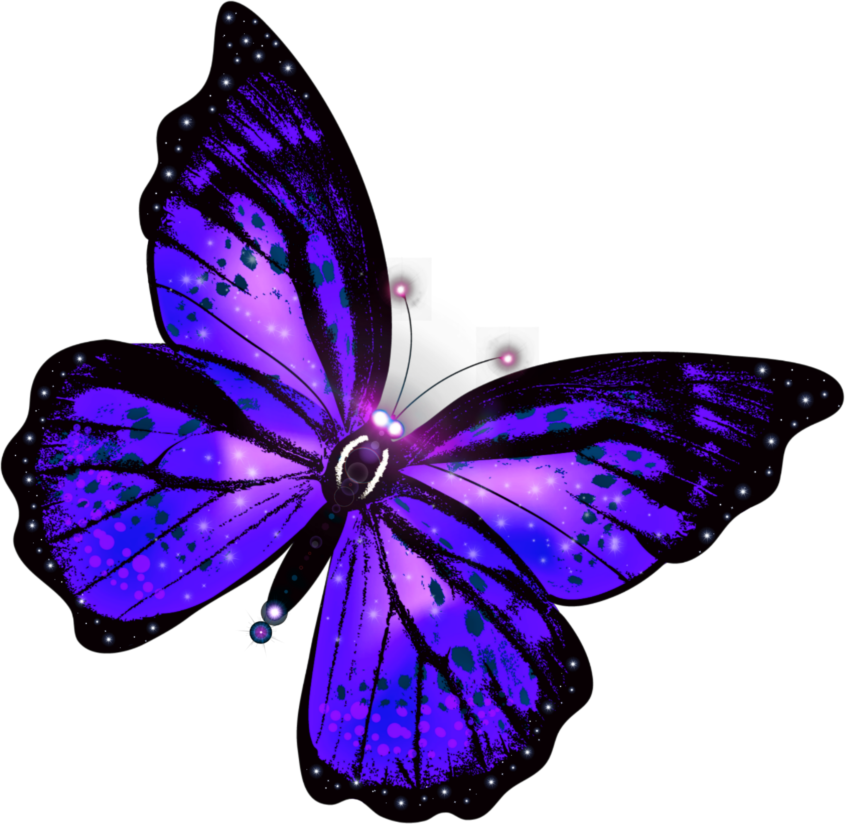 Vibrant Purple Butterfly Illustration PNG image