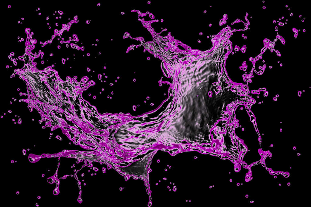 Vibrant Purple Liquid Splash PNG image