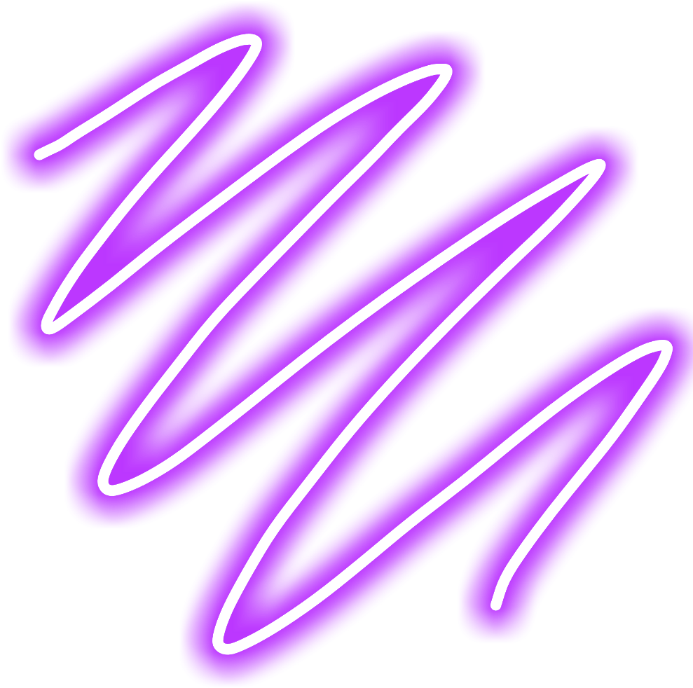 Vibrant Purple Neon Scribbles PNG image