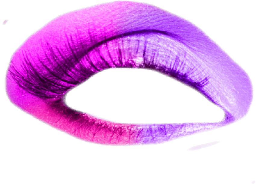 Vibrant Purple Ombre Lips PNG image