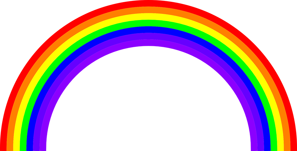 Vibrant Rainbow Arch PNG image