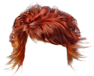 Vibrant_ Red_ Curly_ Hair_ Texture.png PNG image