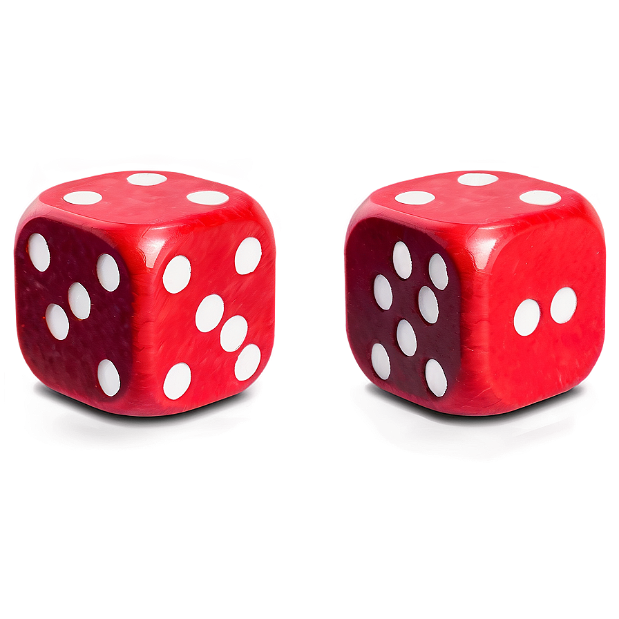 Vibrant Red Dice Png 06132024 PNG image