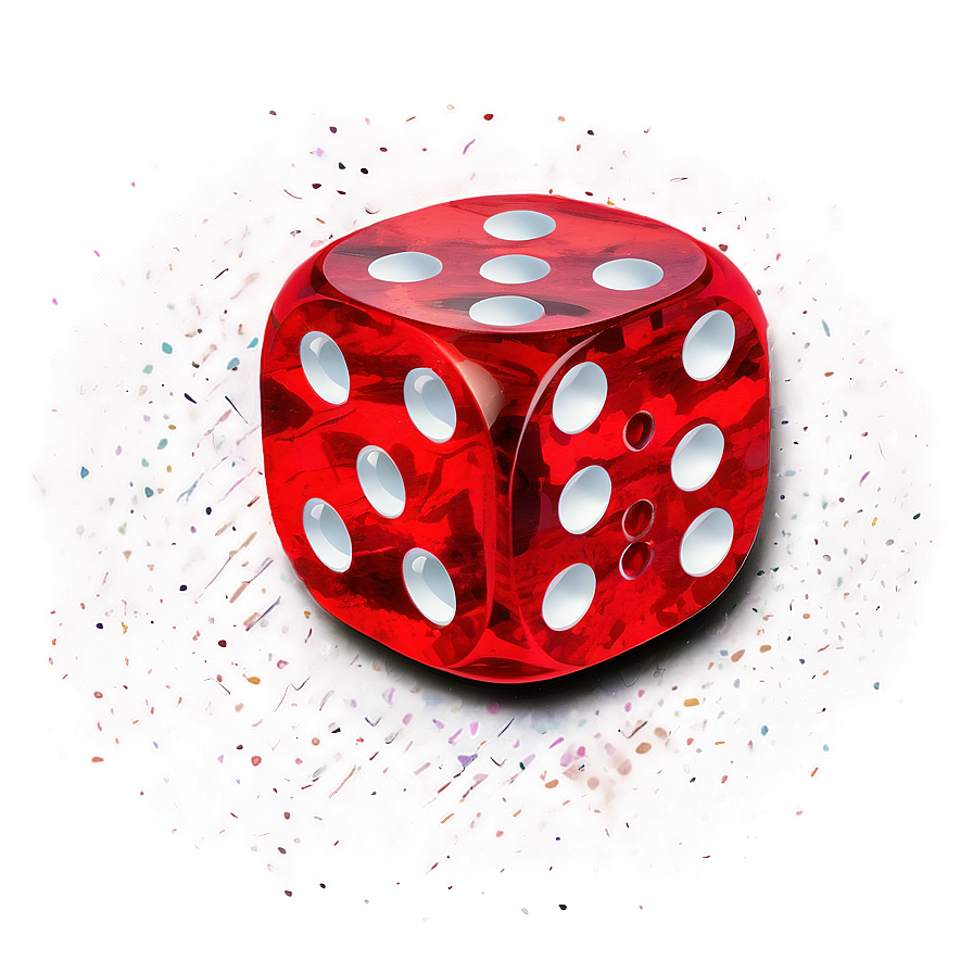 Vibrant Red Dice Png 06132024 PNG image