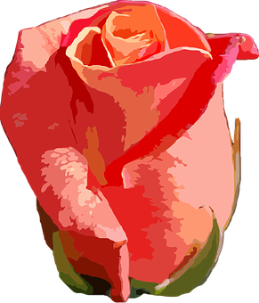 Vibrant Red Rose Artwork PNG image