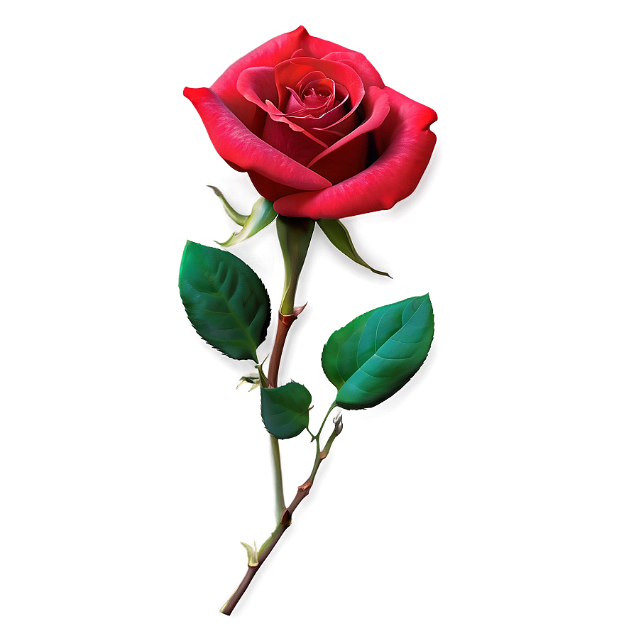 Vibrant Red Rose Png 05242024 PNG image