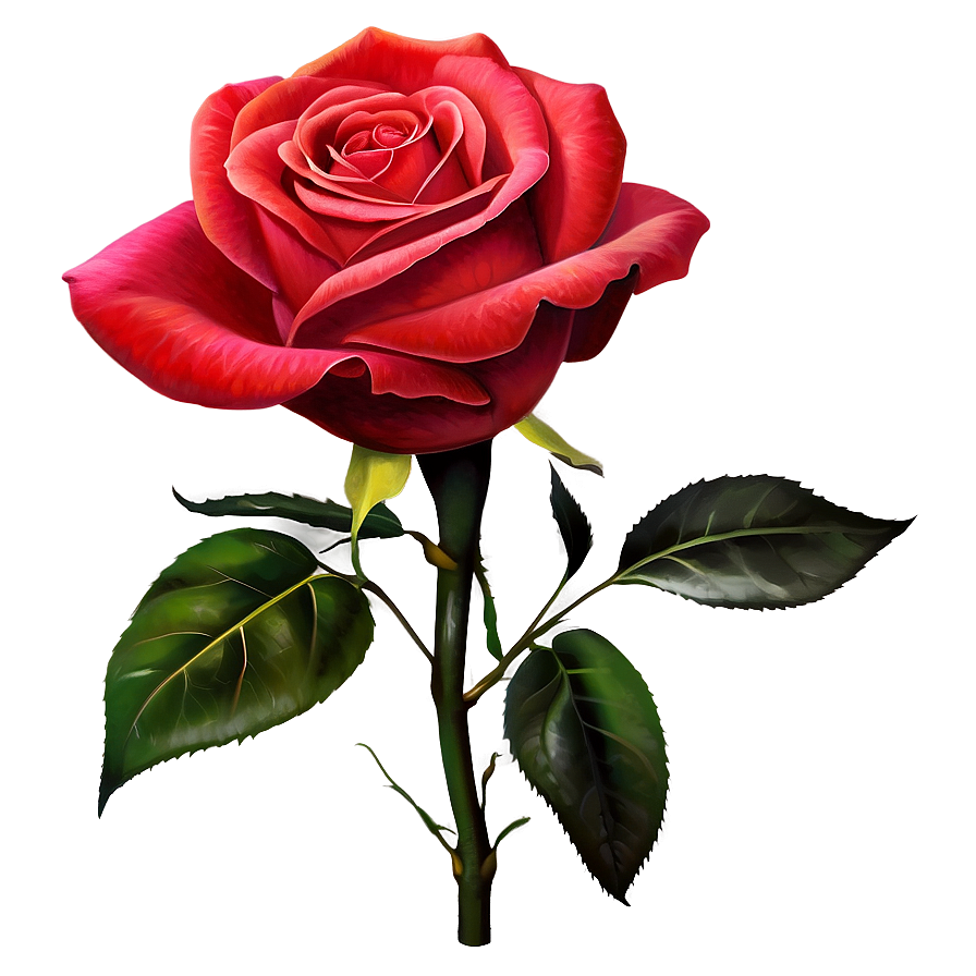 Vibrant Red Rose Png 23 PNG image