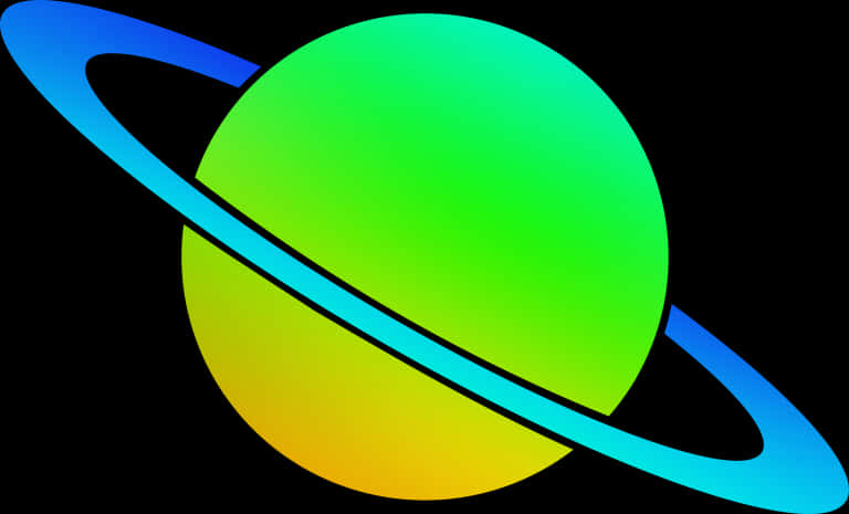 Vibrant Ringed Planet Graphic PNG image