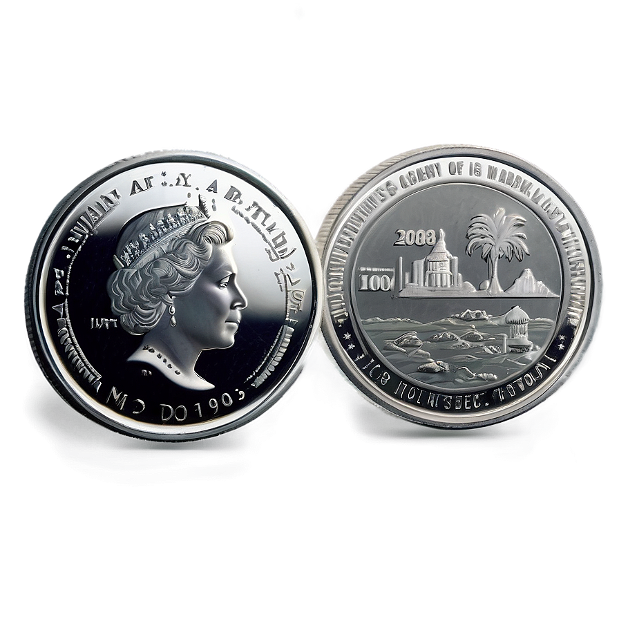 Vibrant Silver Coin Png 06272024 PNG image