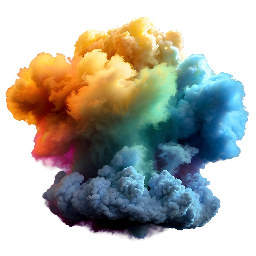 Vibrant Smoke Cloud Png Whf PNG image