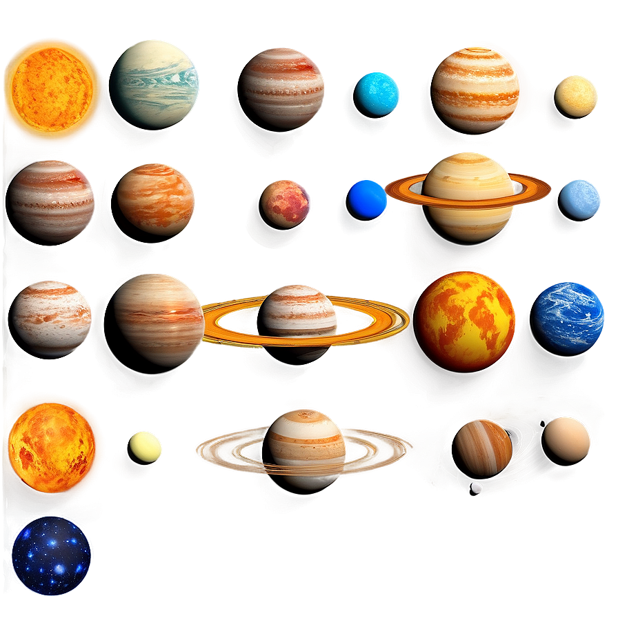 Vibrant Solar System Planets Png 70 PNG image