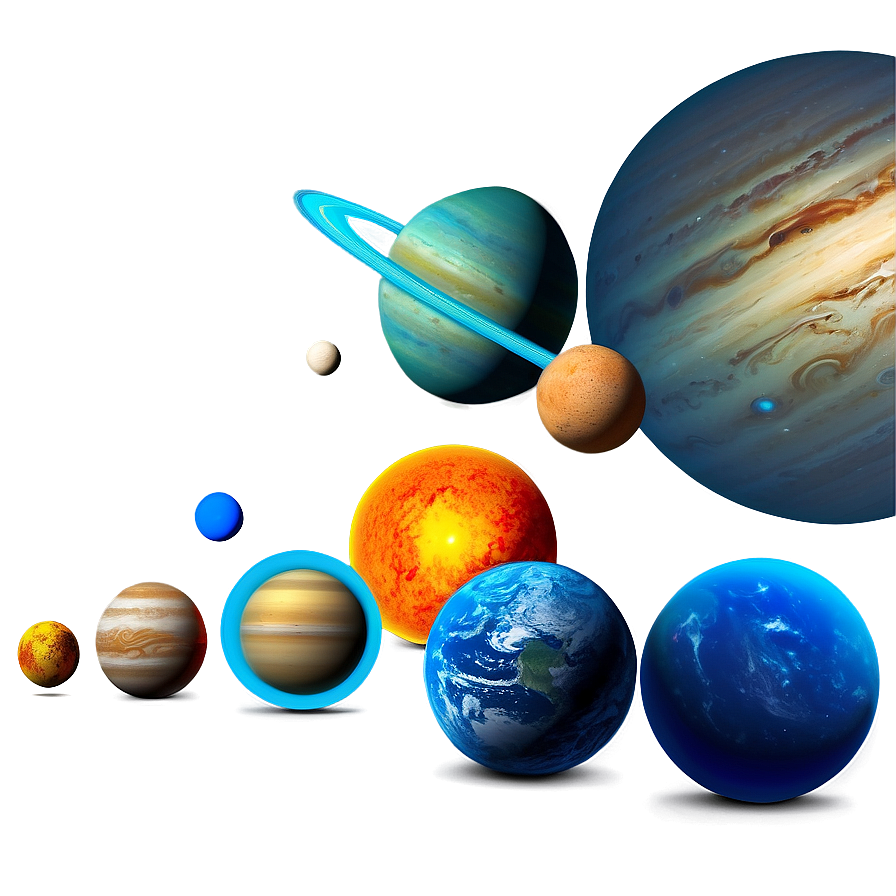 Vibrant Solar System Planets Png Nbo PNG image