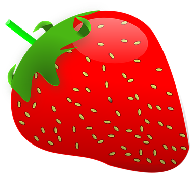 Vibrant Strawberry Illustration PNG image