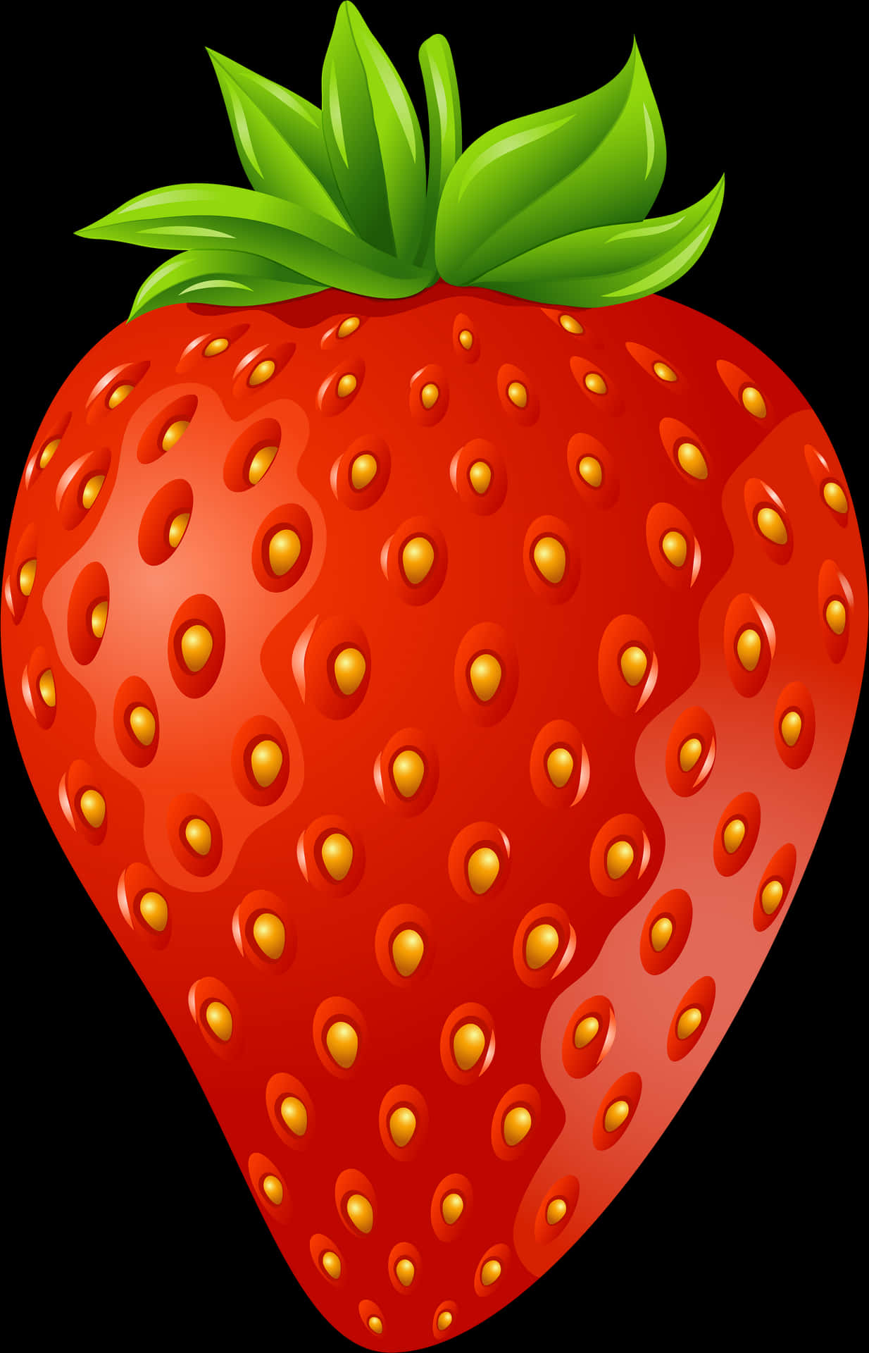 Vibrant Strawberry Illustration PNG image