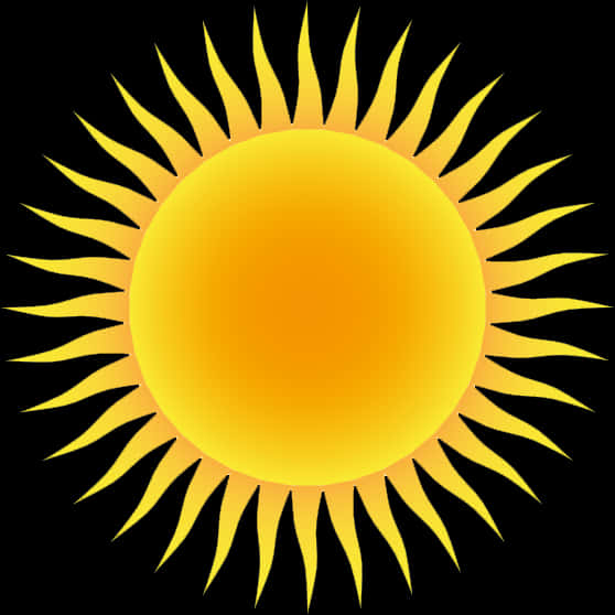 Vibrant Sun Illustration PNG image