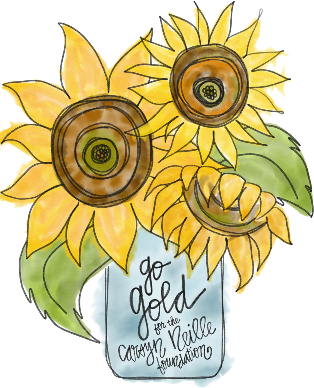 Vibrant Sunflowersin Mason Jar Clipart PNG image