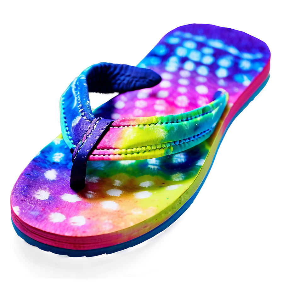 Vibrant Tie-dye Flip Flop Png Ugy24 PNG image