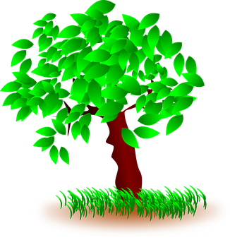 Vibrant Tree Graphic Illustration PNG image