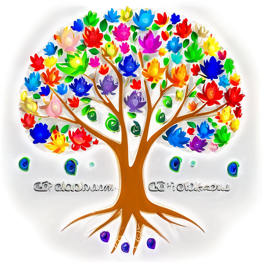 Vibrant Tree Of Life Artwork Png Cvk58 PNG image