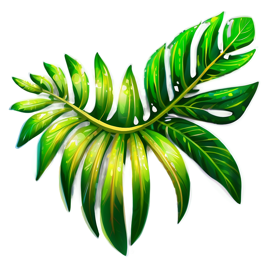 Vibrant Tropical Leaf Clipart Png 84 PNG image