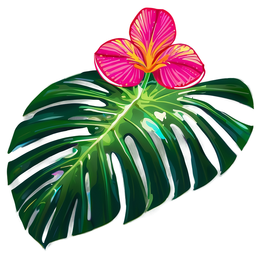 Vibrant Tropical Leaf Clipart Png Qex36 PNG image