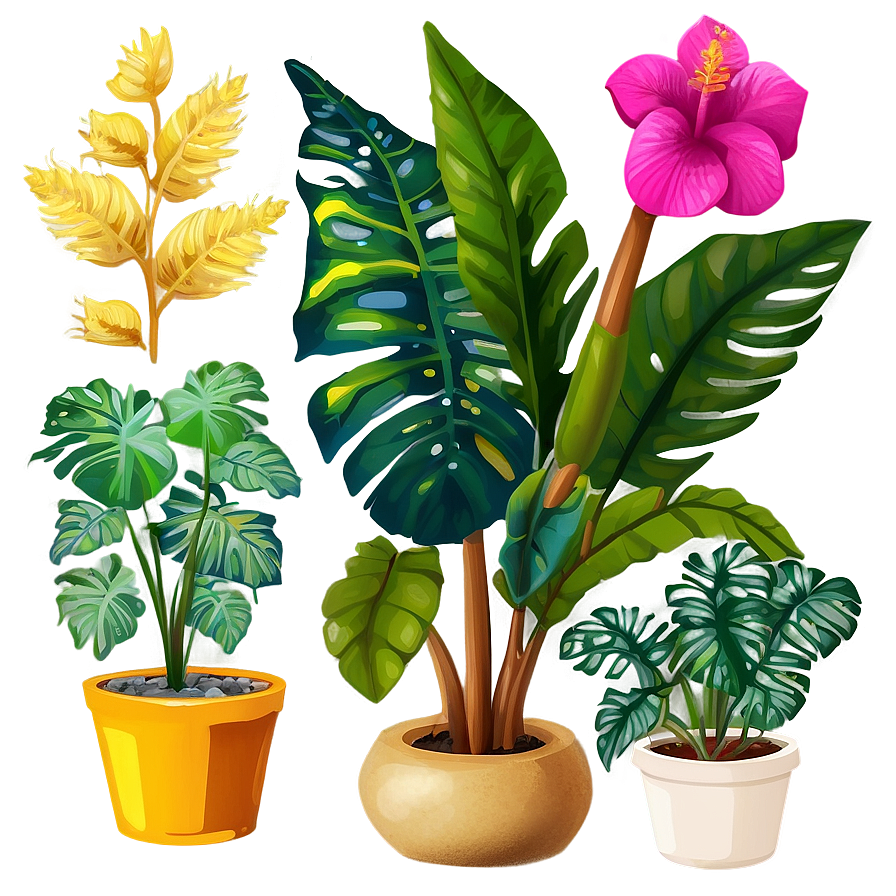 Vibrant Tropical Plants Png 55 PNG image