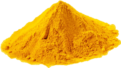 Vibrant Turmeric Powder Mound PNG image