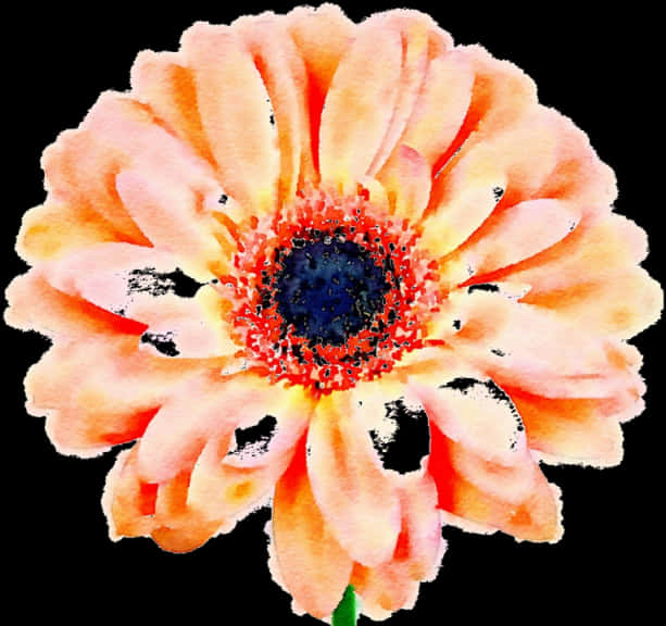 Vibrant Watercolor Flower Art PNG image