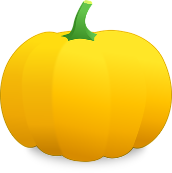 Vibrant Yellow Pumpkin Graphic PNG image