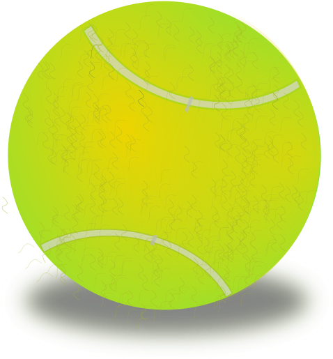 Vibrant Yellow Tennis Ball Illustration PNG image