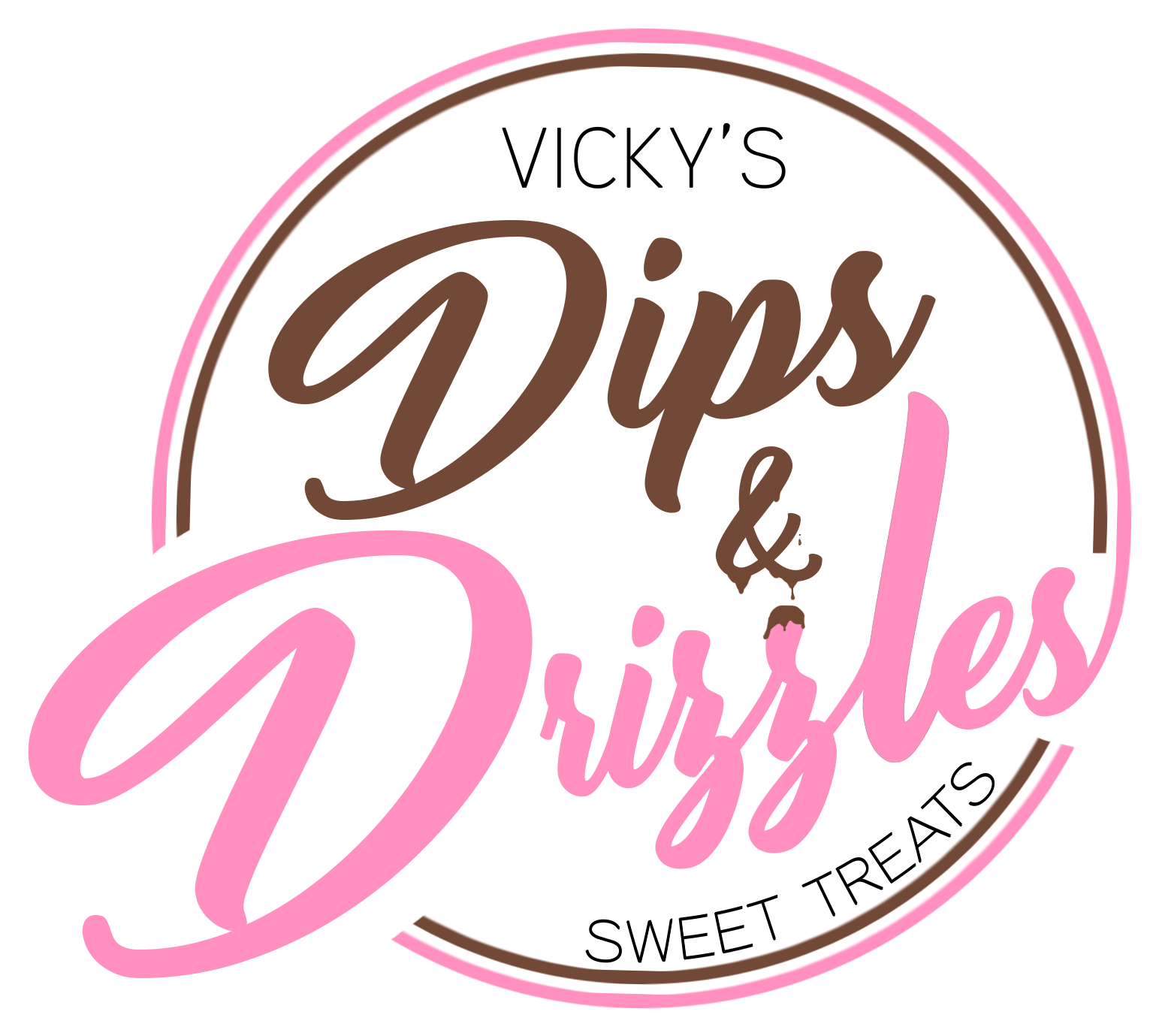 Vickys Dips Drizzles Logo PNG image