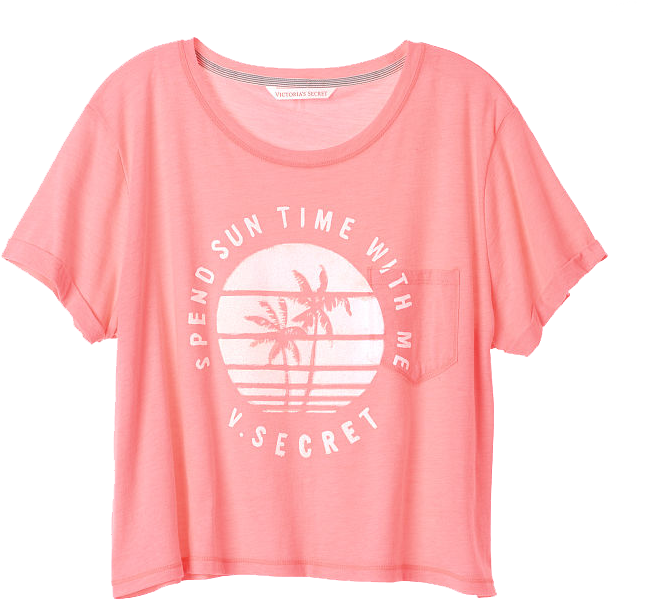 Victoria Secret Pink Sun Time Tee PNG image