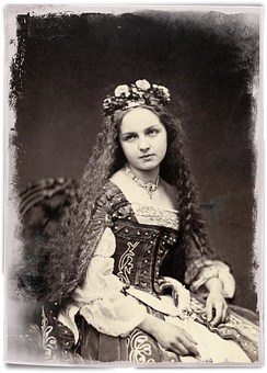 Victorian Era Portrait Girl PNG image