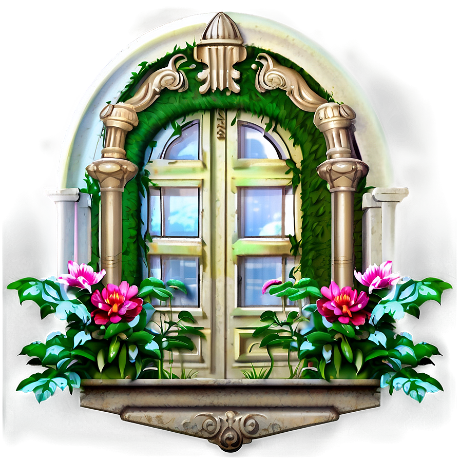 Victorian Garden Scene Png 15 PNG image