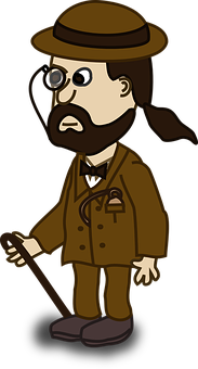 Victorian Gentleman Cartoon Character PNG image