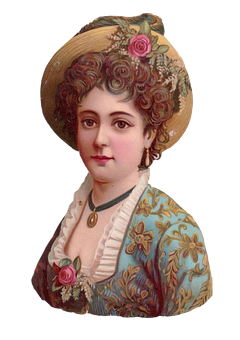 Victorian Lady Portrait PNG image