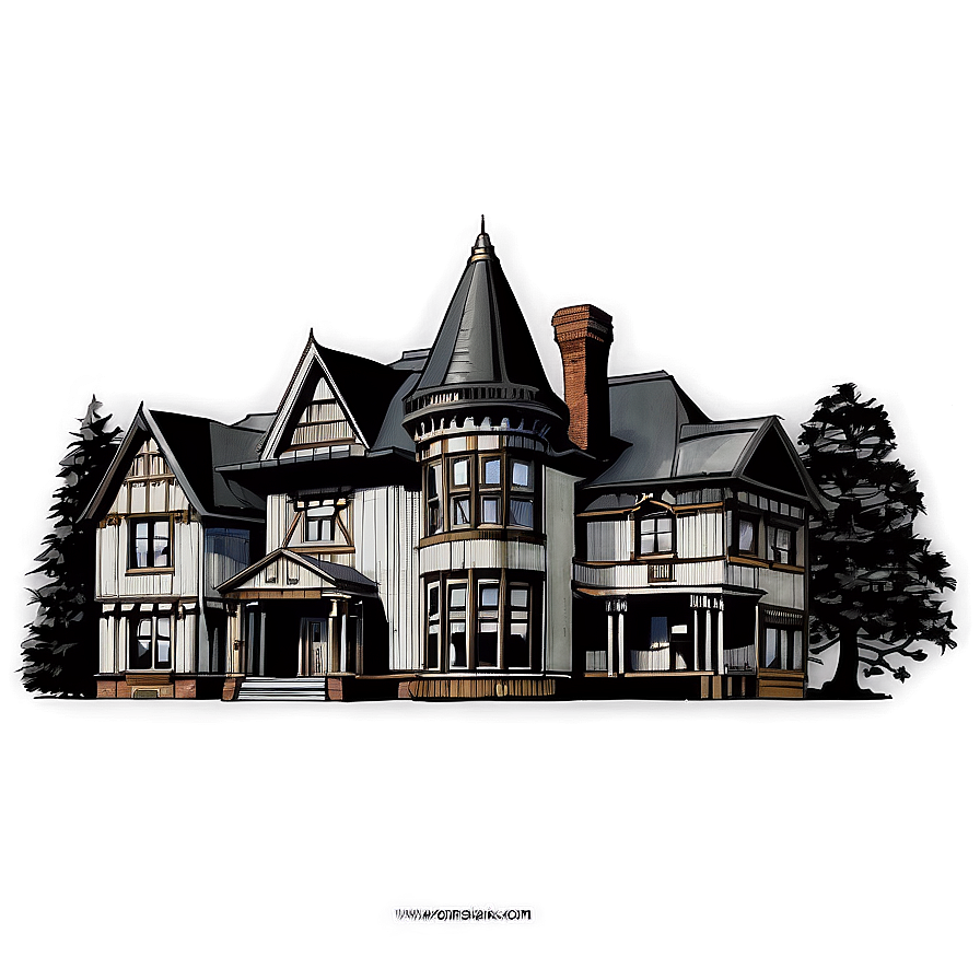 Victorian Mansion Drawing Png 39 PNG image