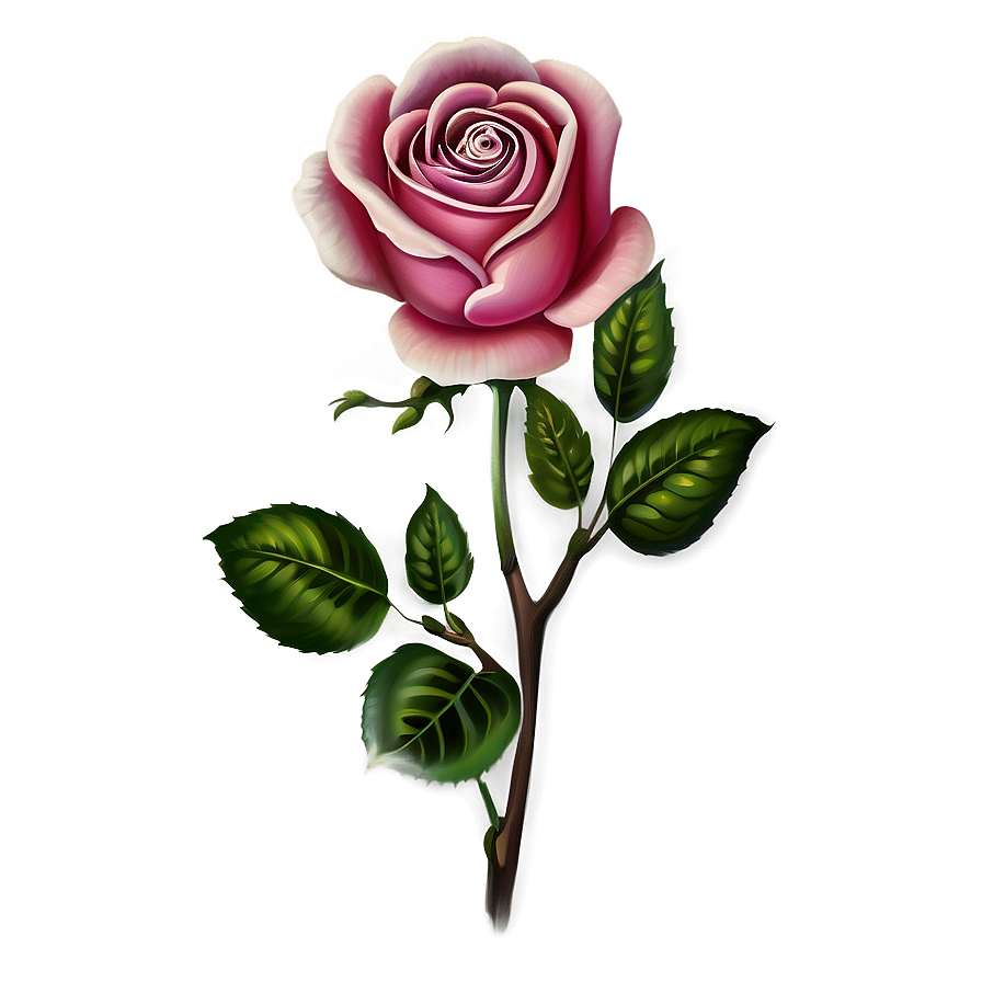 Victorian Rose Print Png Amb PNG image