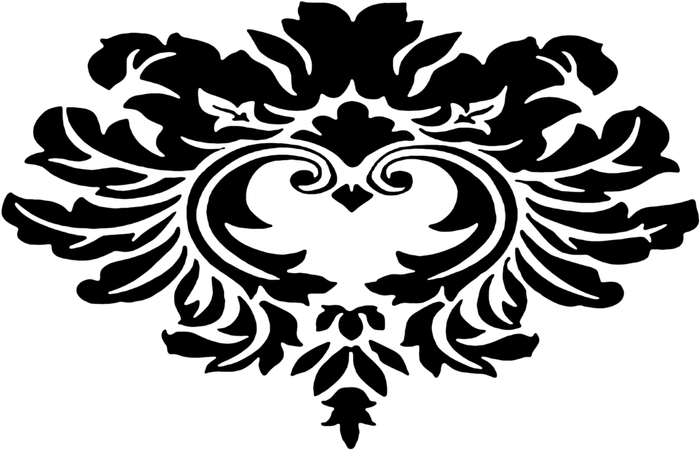 Victorian Style Floral Design PNG image
