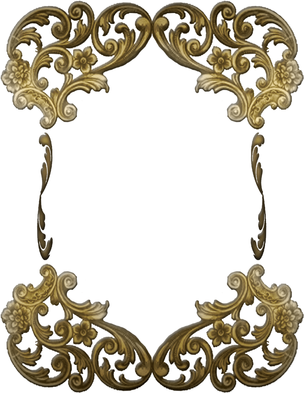 Victorian Style Ornamental Frame PNG image